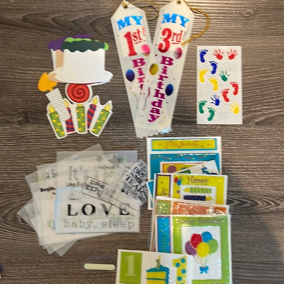 Other - Baby scrapbooking variety stickers and vellum.